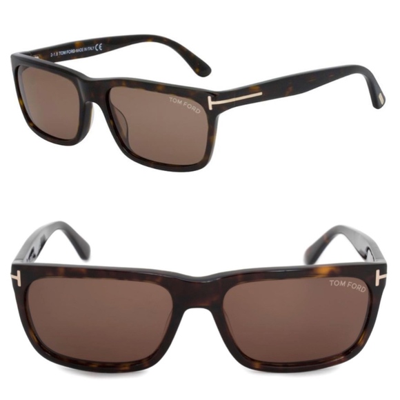 Tom Ford Other - New TOM FORD Brown Havana Rectangular Sunglasses